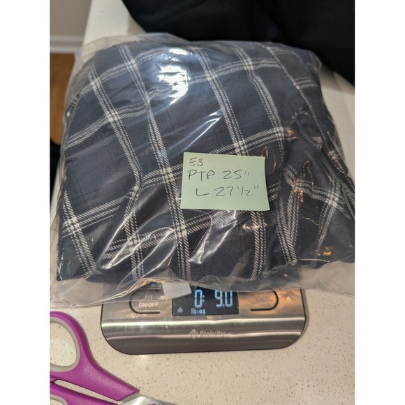 Woolrich XXL Blue White Plaid Flannel Long Sleeve Button Down Shirt - Picture 4 of 4